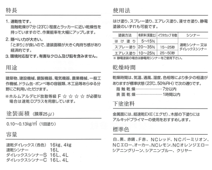 速乾ダイレックスとは