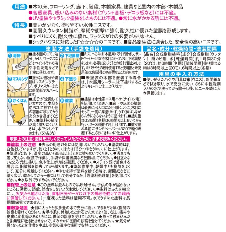 カンペハピオ 水性ウレタン床用ニスとは