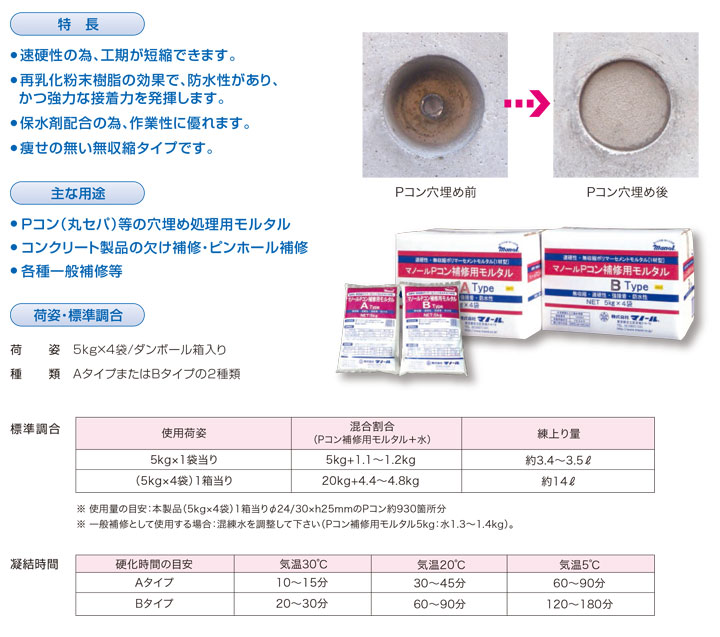 Pコン補修用モルタル（Aタイプ）とは