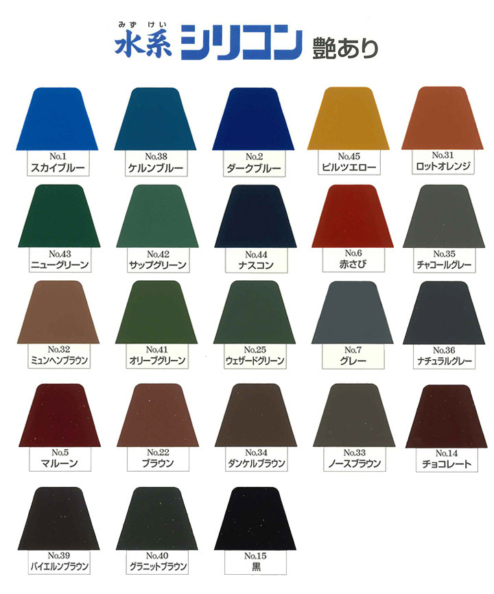 水系シリコン艶有の色とは