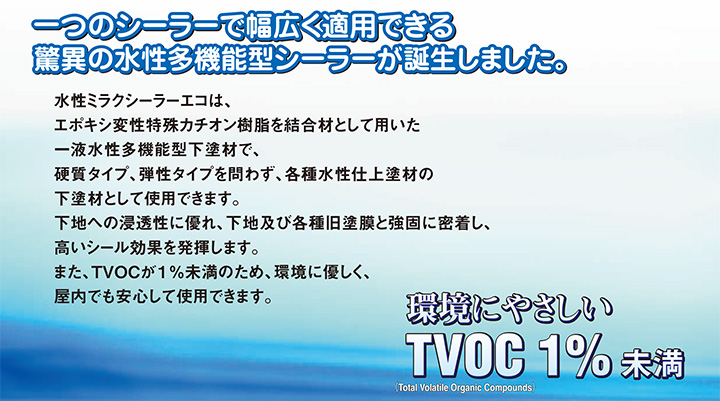 水性ミラクシーラーエコ クリヤー
