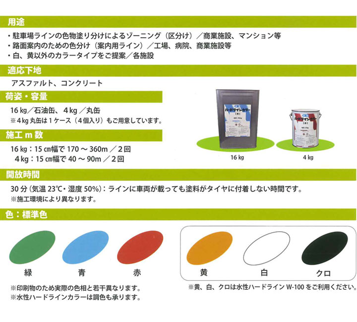 水性ハードライン カラーとは