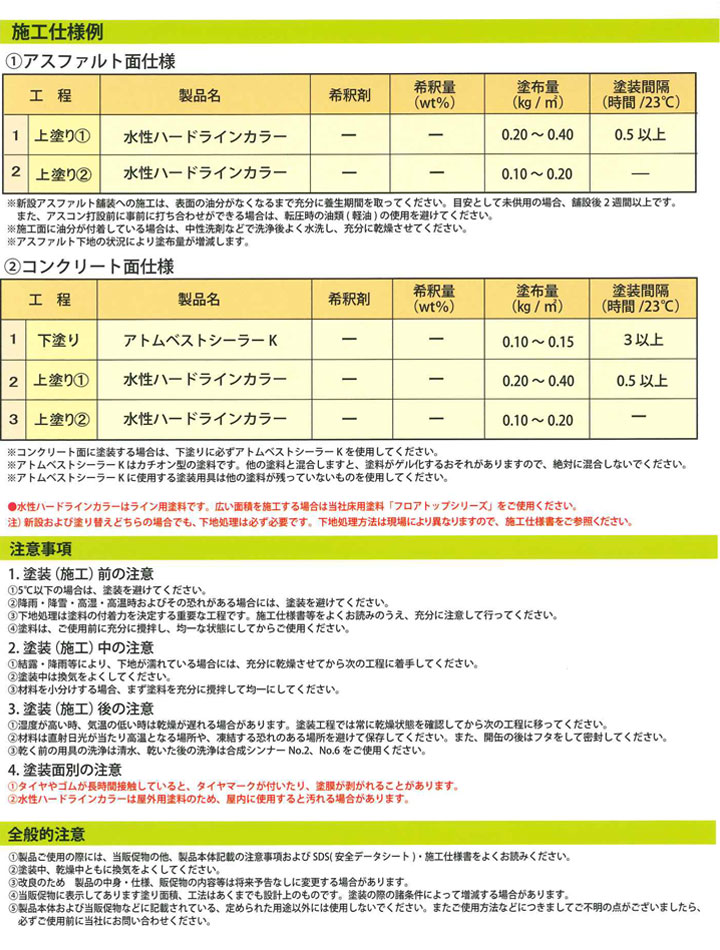 水性ハードライン カラーとは
