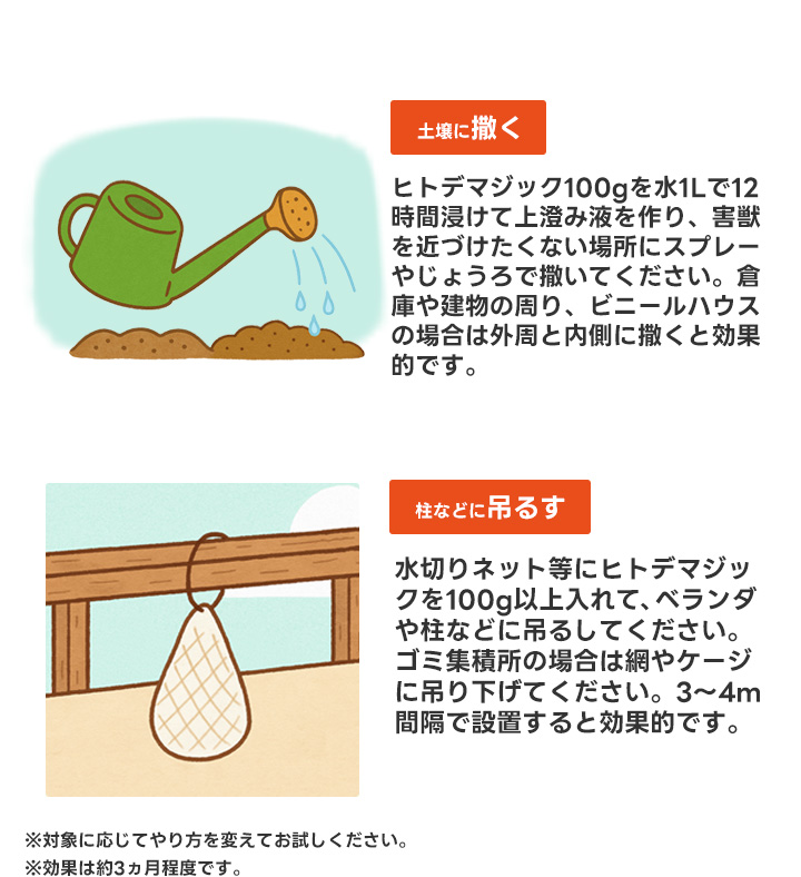 ヒトデマジック -害獣忌避剤-