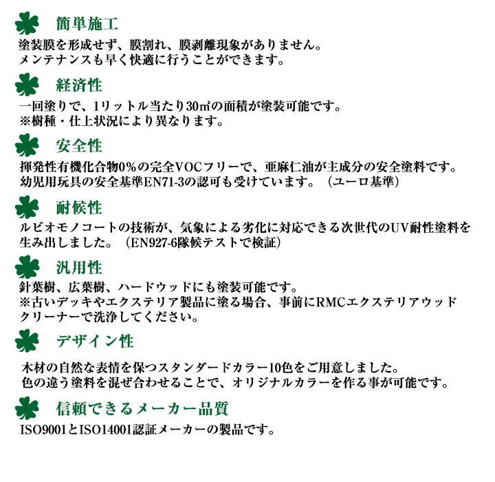 ルビオモノコートの特徴