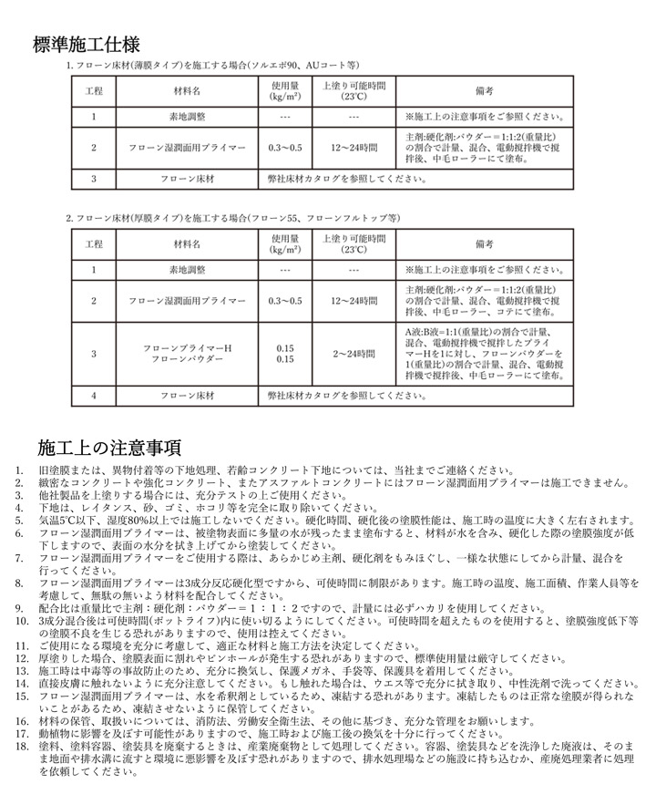 フローン湿潤面用プライマーとは