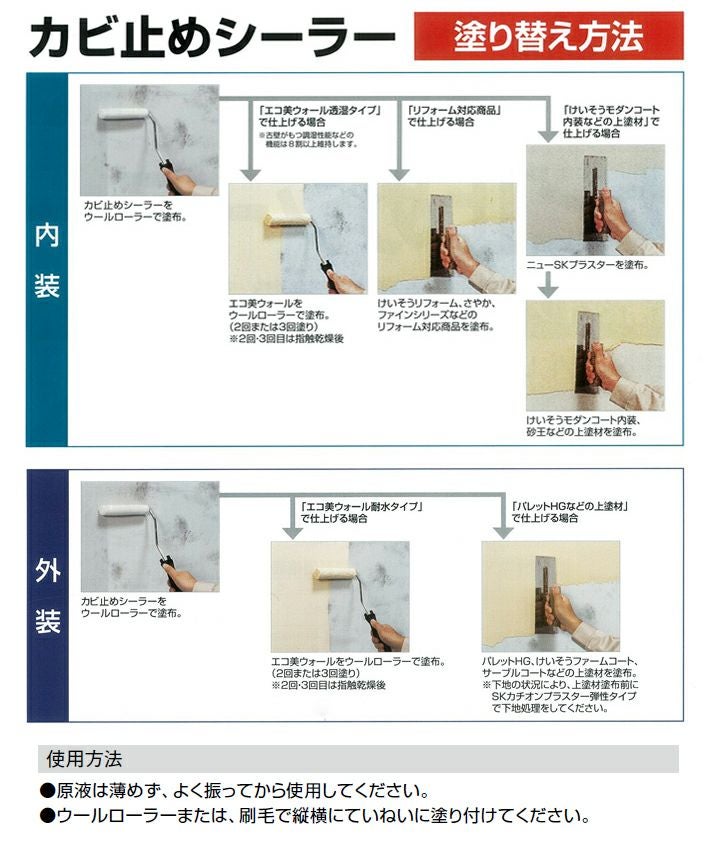 カビ止めシーラー 4kg（四国化成/下塗り材/下塗りシーラー） | パジョリス