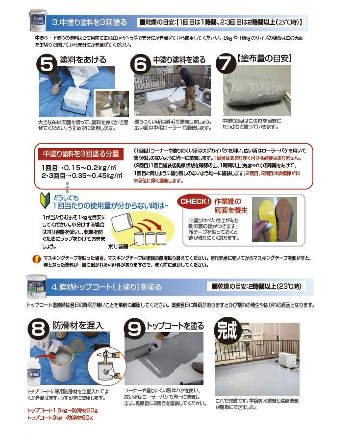 水性防水塗料 専用下塗剤 4.8kgセット（アトムハウスペイント/下塗り材）