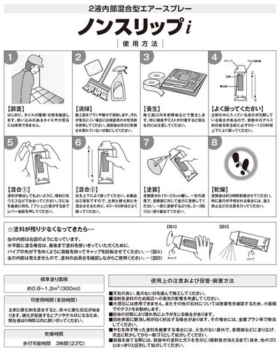 磁器タイル用すべり止めスプレー　ノンスリップｉ　300ml×6本（イサム塗料/滑り止め塗料/油性/ペイント） 