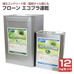 フローンエコプラ速乾　12kgセット　（東日本塗料/下塗り材/床/屋根/内外装/防水） 
