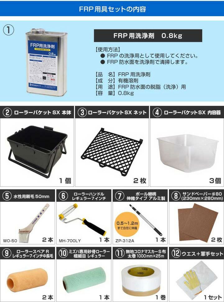 防水,防水材,ウレタン,ウレタン防水材,1液水性ウレタン防水,防水塗料,屋上,ベランダ,本格防水,DIY,塗装セット,塗装用具,アパート,戸建,平屋根,陸屋根,FRP