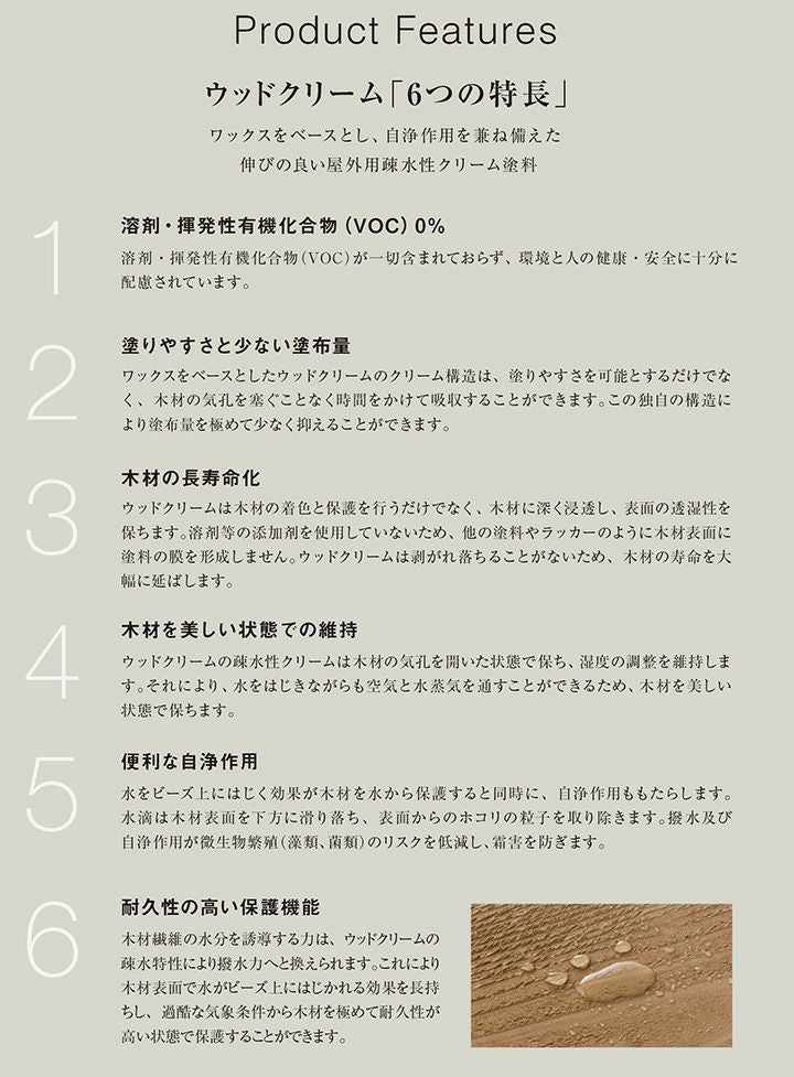 ルビオモノコート ウッドクリーム スタンダード色22色 1L（ ニッシンイクス / 屋外用塗料）