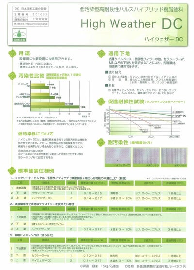 ハイウェザーDC　艶有・白　15kg